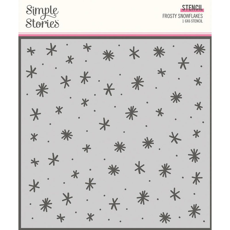 Stencil 6x6 Simple stories- Copos de nieve