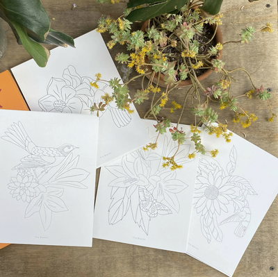 Caja creativa Primavera con láminas para pintar- Tita Bianchi