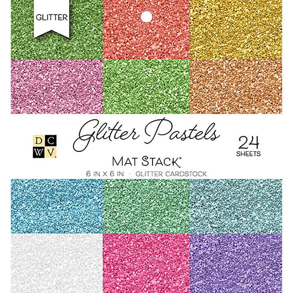 Stack 6x6 cartulina DCWV- Glitter pastels