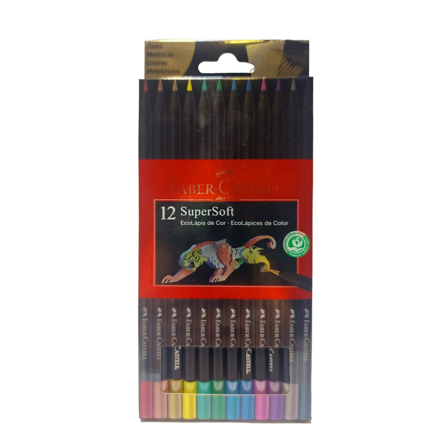 Lápices de Colores Supersoft x 12- Metálicos