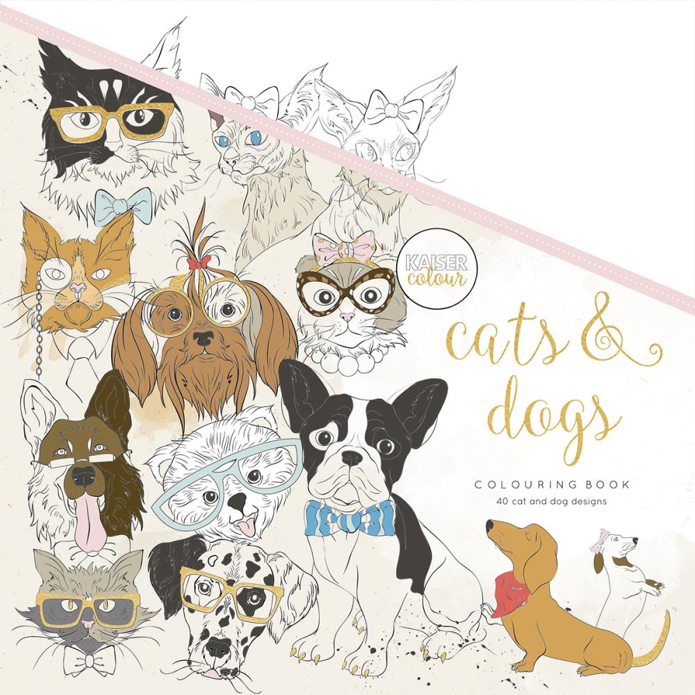 Libro para colorear- Perros y gatos