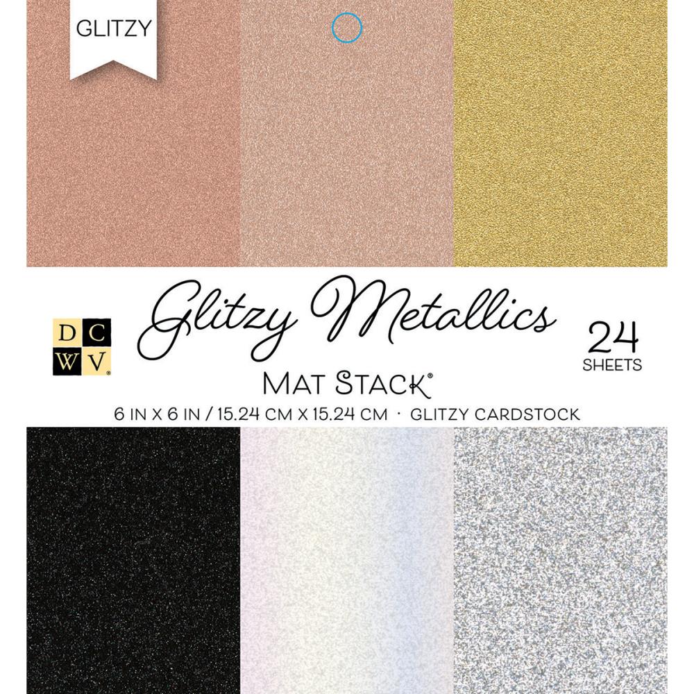Stack 6x6 cartulina DCWV- Glitzy Metallics