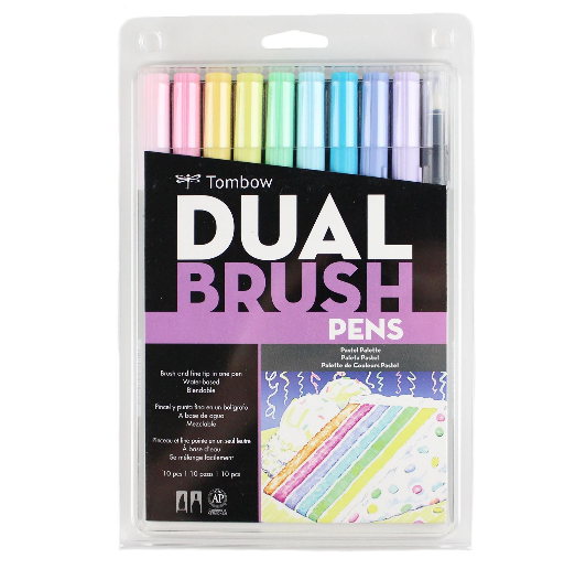 TOMBOW DUAL Set 10 colores pasteles