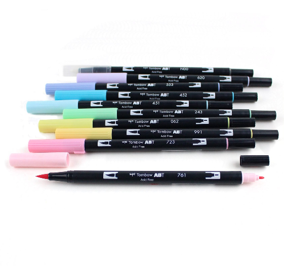 TOMBOW DUAL Set 10 colores pasteles