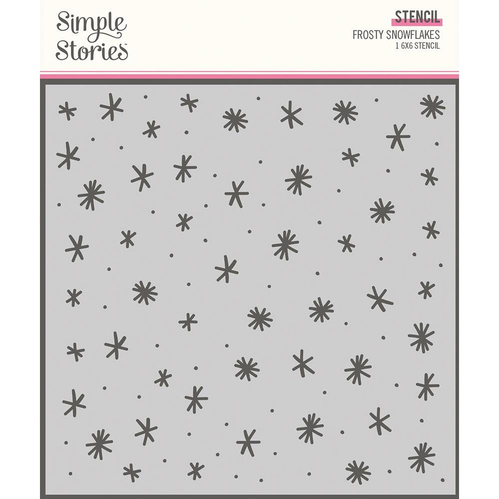 Stencil 6x6 Simple stories- Copos de nieve