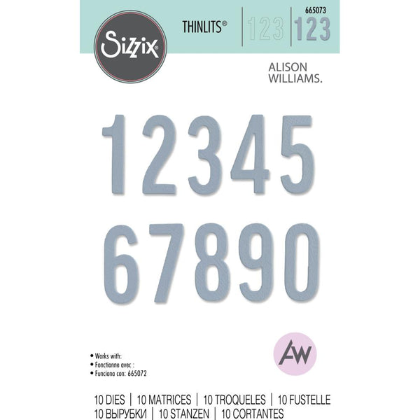 Sizzix 665072 Fustella Thinlits con Alfabeto in Grassetto di Alison Williams Confezione da 30 Scrapbooking, Multicolor, Taglia unica