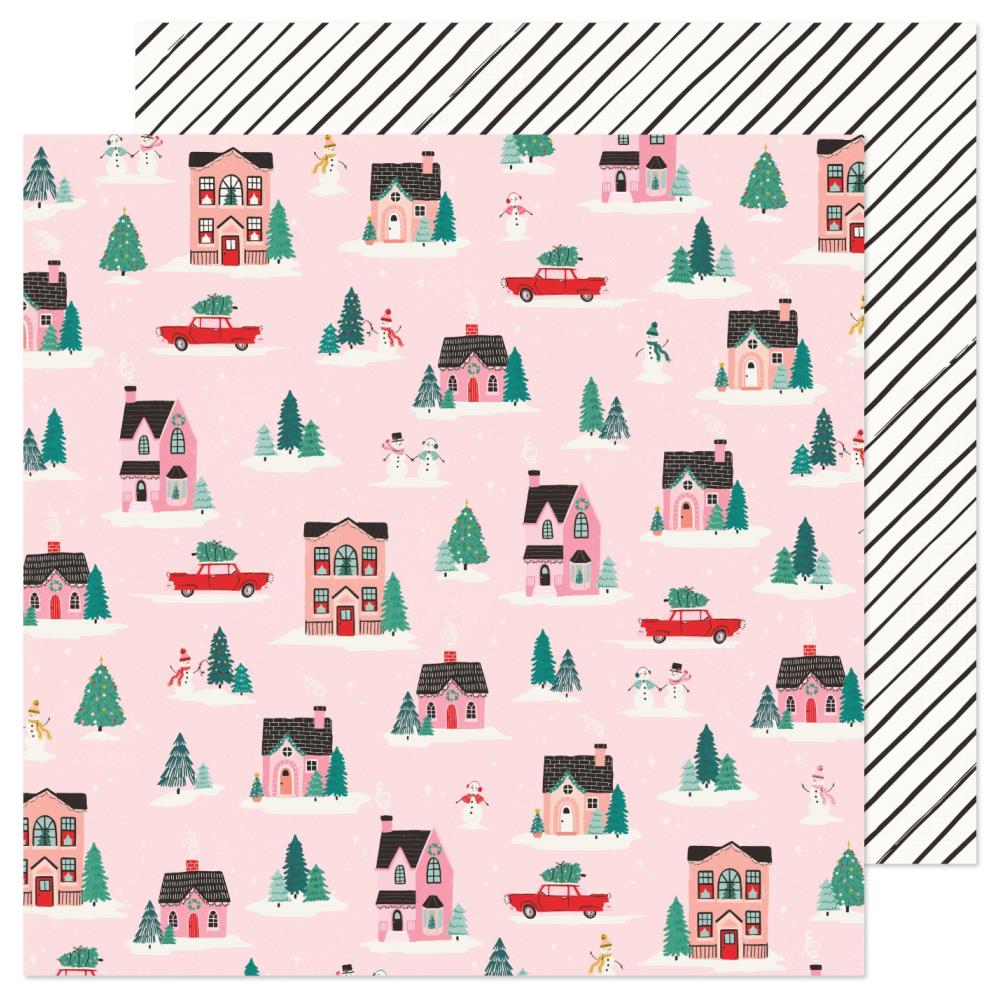 Papel 12x12 doble cara Hey Santa- City