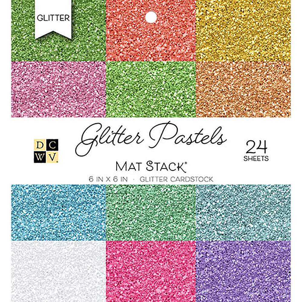 Stack 6x6 cartulina DCWV- Glitter pastels