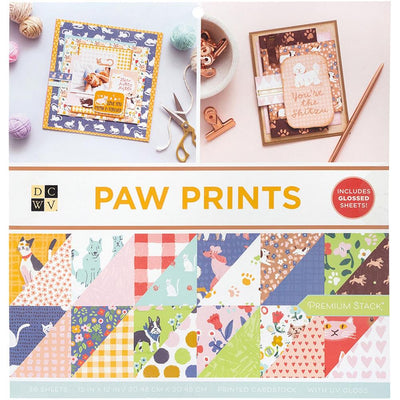 Stack Papeles 12x12- Paw prints