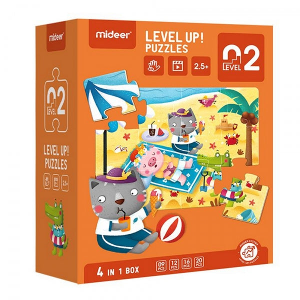 Puzzle nivel 2, 4 en 1 (Animales)