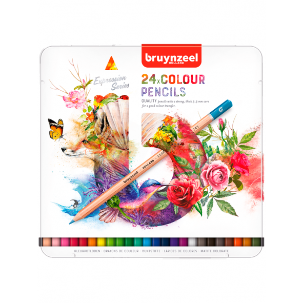Caja de Lápices color lata x24- Expressions Bruynzeel