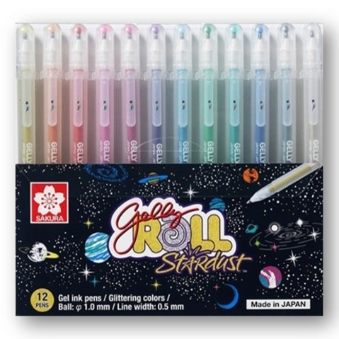 Set 12 Lápices tinta gel Stardust SAKURA