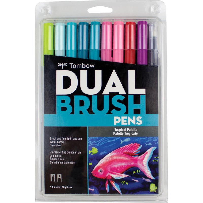 TOMBOW DUAL Set 10 colores Tropical