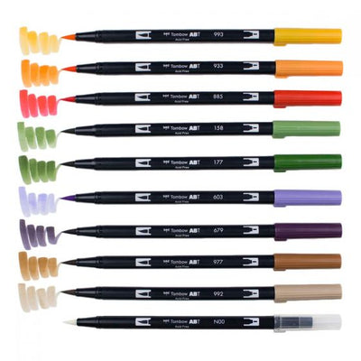 TOMBOW DUAL Set 10 colores - Secundarios