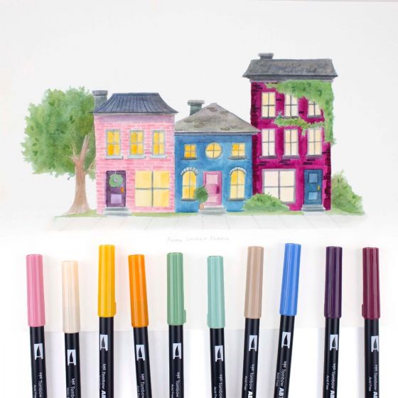 TOMBOW DUAL Set 10 colores - Cottage