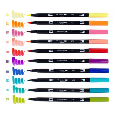 TOMBOW DUAL Set 10 colores -Retro